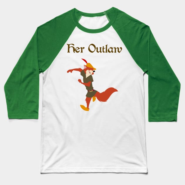 Her Outlaw Baseball T-Shirt by Kaztiel